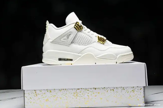Rep LUCY Gold Metallic AQ9129-170 Jordan Retro 4 0423